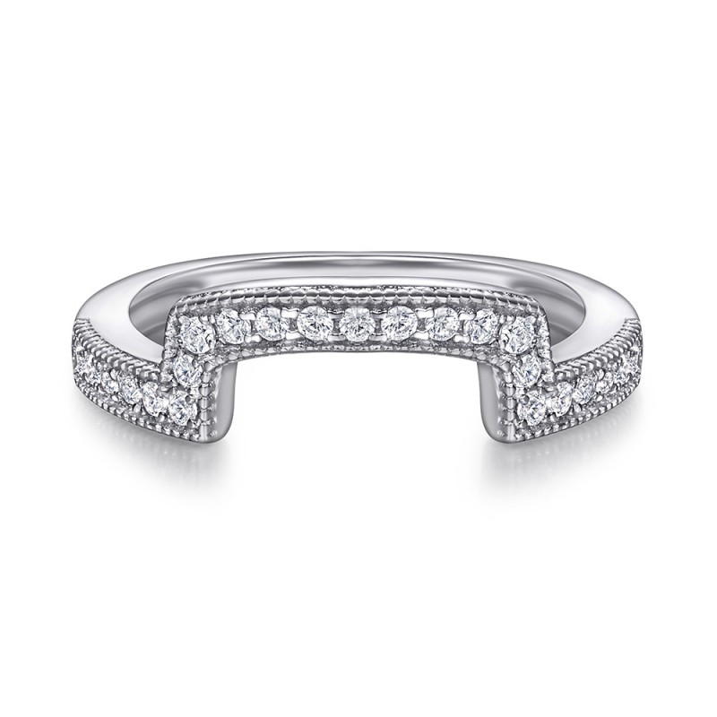 Micro Pave Halo Set Square Cut 925 Sterling Silver Birdal Sets C2023010015 