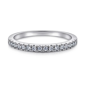 Halo Eternity Band Set Heart Cut 925 Sterling Silver Birdal Sets C2023010032