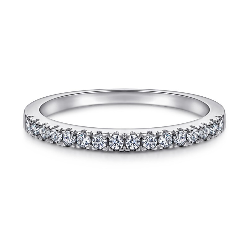 Halo Eternity Band Set Heart Cut 925 Sterling Silver Birdal Sets C2023010032 