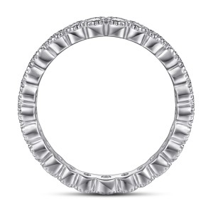 Eternity Band Round Cut 925 Sterling Silver Promise Rings C2024030001