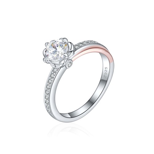 Charmorah "Rose" 925 Sterling Silver Promise Rings C2024030009 