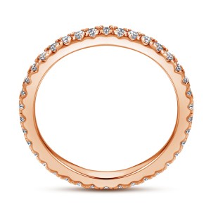 Rose Gold Tone Eternity Band 925 Sterling Silver Promise Rings C2023030004