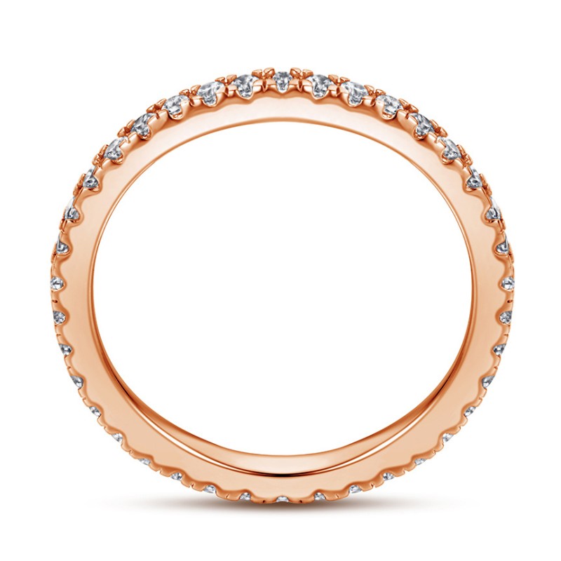 Rose Gold Tone Eternity Band 925 Sterling Silver Promise Rings C2023030004 