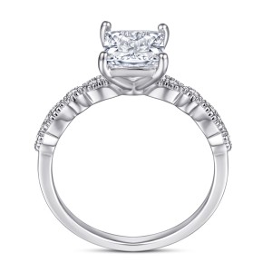 2.0 CT Classic Princess Cut 925 Sterling Silver Engagement Ring C2024020005