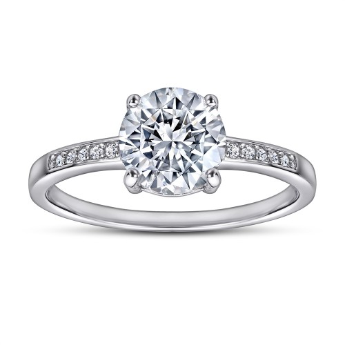 2.0 CT Classic Round Cut 925 Sterling Silver Engagement Ring C2024020006