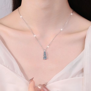 1.0 CT "Hanoi" Moissanite Sterling Silver Classic Necklace C2024080007